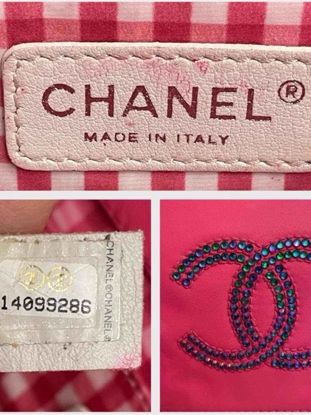 CHANEL Hot Pink Small Flap Crossbody with Iridescent Crystal CC - Picture 9 of 12